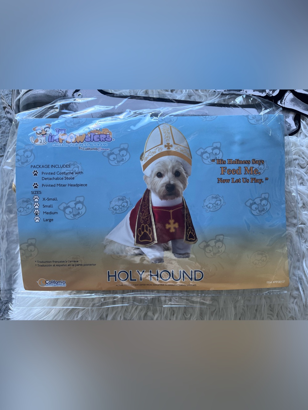 Dog Pope Costume Size M